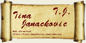 Tina Janaćković vizit kartica